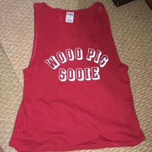 VS PINK Red University of Arkansas Tank